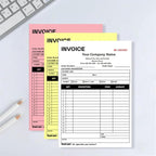 Custom Invoice Book in 3-Part /2-Part Receipt Book with Carbon Copies Personalized Carbonless Service Invoice Form Books Sales Order Book with Company Name Logo Address,E-Invoice Book with Logo