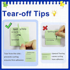 BEXOA EDC Bulk Personalized Sticky Notes 3"x3" - 4 Color Custom Notepads with Your Text, 100 Sheets/Pad, 12 Pack Set for Business Marketing, Office Supplies, Schools