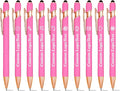 CRME Personalized Pens Custom Ballpoint Pen with Stylus Tip Customized Engraved Pens with Name/Text/Logo Black Ink Engraved Ballpoint with Stylus Gifts for Nurse Business Office Corworkers Pink Pen