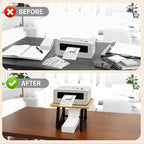 Label Holder for Thermal Printer,Sticker Rolls and Fan-fold Dispenser Holder,Wooden Label Holder for Shipping Label Printer,Office Accessories for Home,Small Business,Warehouse (Log Color)