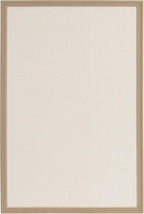 Kate and Laurel Oakhurst Rectangle Framed Linen Fabric Pinboard; 24 x 36; Light Tan; Traditional Decorative Bulletin Board with Stepped Profile and Lightly Distressed Finish