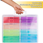 Find Scrapblooms 4×6 Photo Storage Box,Plastic photo keeper With 16 inner 4×6inch photo cases,Card Organzier Craft Storage box for pictures,stamps,seeds (Large Colorful)