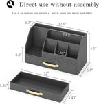 Wisuce Bamboo Mail Organizer Countertop with Drawers, Wooden Desk Organizer File Bill Sorter Storage Box for Desktop Letter Envelope Countertop Holder for Office Home School Organization