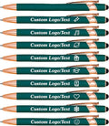 CRME Custom Pens Personalized Pen with Name/Text Engraved Black Ink Retractable Ballpoint Pen for Journaling,Office Supplies Back to School Supplies for Girls Birthday Bulk Pack Dark Green Pen