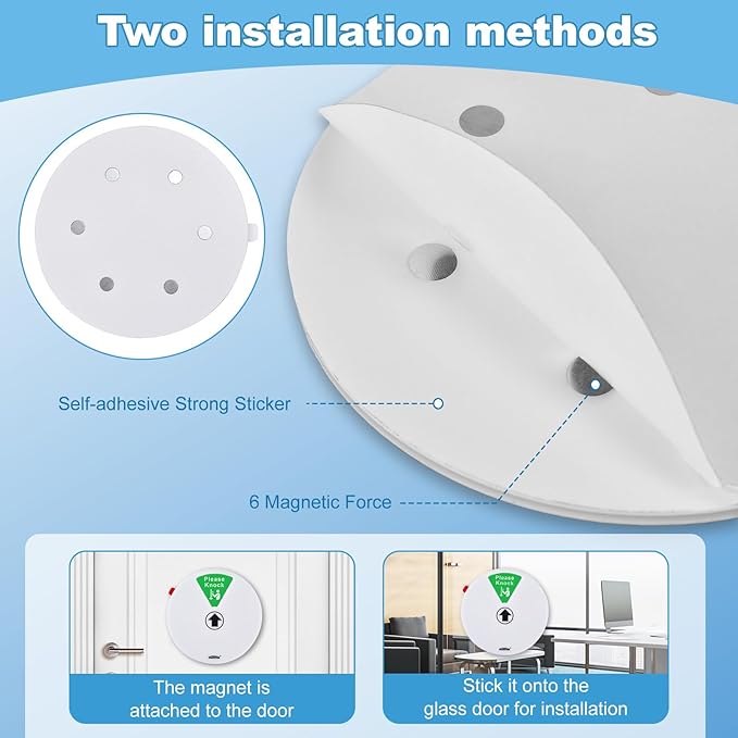 Vazioyar Rotating Office Door Sign with State Diagram - 6" Magnetic & Adhesive Privacy Sign with 6 Status Modes (In A Meeting/Working Remotely/Back Soon/Do Not Disturb/Out Of Office/Please Knock) (White, 6 inches)