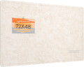 Lightomorrow Large Bulletin Board - 72 x 48 Inches, Decorative Felt Pin Board for Wall - 6' x 4' Foldable Photo Display Board with Self-Adhesive Tape, Includes 20 Push Pins - Oatmeal
