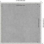 Amanti Art Silver Framed Magnetic Board 21x21 Medium Vision Board for use with Magnets, 100% Metal Sheet to Display Items as Office Decor or for Home Organization in mudroom, Kitchen or Kids Room