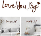 Home Decor Brown Love You Bye Wood Sign Boho Decor Wall Decor Express Love and Warm for Your Family Lover Living Room Farmhouse Wall Art Housewarming Gift Hallway Entryway Above Door Topper Decoration