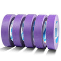 KIWIHUB Purple Painters Tape,1" x 60 Yards x 5 Rolls (300 Yards Total) - 14 Day Easy Removal Decorative Masking Tape for Painting,Labeling,DIY Crafting,Decoration and School Projects