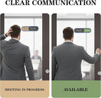 In a Meeting Office Door Sign with Slider - "Breathe" Offices Status Indicator (Meeting in Progress/Available), Adhesive Back & Extra Magnets, Acrylic Privacy Sign for Home Office, Studios & Workspaces