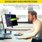DEJIMAX 〔2-Pack〕 27 Inch Computer Privacy Screen Filter for 16:9 Monitor, Anti-Blue Light, Anti-UV Blue Light Blocking Removable Privacy Protector Shield, Hanging Type
