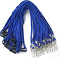 Bird Fiy Lanyards Safety Blue Lanyards Neck Flat Premium Breakaway Badge Lanyard with J-Hook for ID Nametag Badge Holder (Blue, 25 PCS)