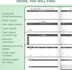 Clever Fox Planner Large – Undated Weekly & Monthly Planner for Productivity, Time Management & Goals – Organizer Journal – 7x10” (Forest Green)