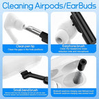 Keyboard Cleaning Kit Laptop Cleaner, 32-in-1 Computer Screen Cleaning Brush Tool, Multi-Function PC Electronic Cleaner Kit Spray for iPad iPhone Pro, Earbuds, Airpods, Camera Lens, Monitor (Black)