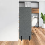 Polyester Desk Dividers, Soundproof Room Divider Office Furniture Partitions, Privacy Desk Panel with Wheels & Screwdriver, Stand Up Freestanding Desk Privacy Panel for Office Classroom(24" x 66")