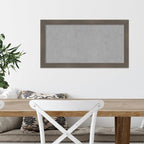 Amanti Art Grey Framed Magnetic Board 14x26 Small Vision Board for use with Magnets, 100% Metal Sheet to Display Items as Office Decor or for Home Organization in mudroom, Kitchen or Kids Room