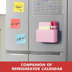 BEYGORM 2 Pack Plastic Magnetic Pen Holder for Refrigerator, Dry Erase Marker Holder for Whiteboard，Magnet School Locker Organizer Accessories, Pencil Cup, Pen Caddy, Classroom Organization(Pink)
