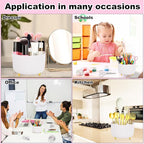 Gawsey Desk Organizers and Accessories Set with 360-Degree Rotating Pen Holder, Tape Dispenser, Stapler, Staple Remover, 1000 Staples, Tape, Clips Set, Ruler, Scissor, Pen