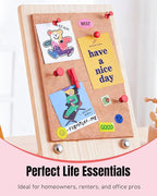Uniclife 200 Pcs Thumb Tacks for Wall, Red Push Pins for Bulletin Board & Cork Board, Decorative Push Pins, Cute Thumbtacks Hooks Set for Pictures, Photos, Art & Decor, 5 Styles