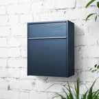 Wall Mount Mailbox - Large, Anti-Theft Locking Mailbox, Weatherproof Mailboxes for Outside The House, 18.5" H x 15" L x 7.5" D (Navy)