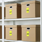 XUWAIDSGN 100Pcs Yellow Plastic Shipping Tags, 4 3/4" x 2 3/8", Writable, Durable, Waterproof