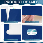 Yeaqee 125 Pack 2 Pockets Glossy Laminated Paper Folder First Day of School Presentation Folder Letter Size Two Pocket File Portfolio Holder Back to School Items Bulk for Teacher Office (Blue)