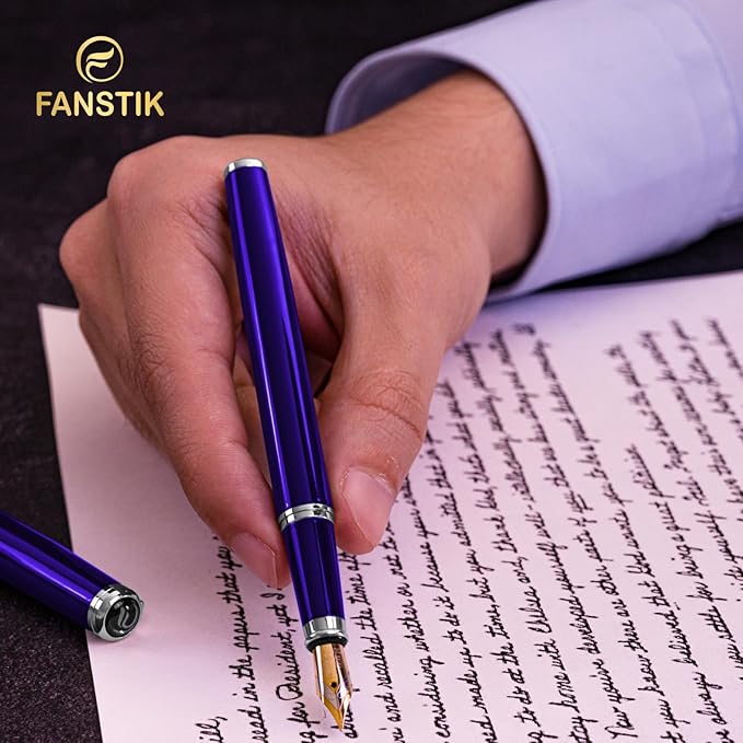 FANSTIK Customized Luxury Fountain pen, fancy gift set for women, Professional executive pen gift set for men and Woman (B Lux Fountain Set)