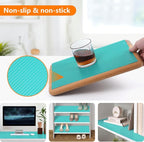 Shelf Liners for Kitchen Cabinets Drawer Liner Non Adhesive Cupboard Mat EVA Material Waterproof Refrigerator Mats Washable Fridge Liner for Cupboard and Desks Liner Blue 17.3 x 236.2 Inches