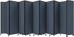 Versare Room Divider 360 Portable Wall Partition | Folding Panels | Large Freestanding Divider | Locking Wheels | Temporary Room Separator