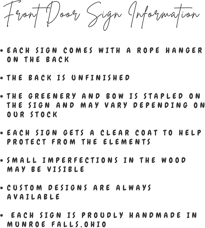 Wood front door sign Wood sign Home decor Welcome sign Sign for front door House warming gift Wedding gift (Nice Package, 15" Width)