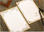8 Pcs Vintage Letter Papers Set Printable Writing Paper Lined for Wedding Invitation Greeting Love Letters with Envelopes for Girls Women Men Stationary