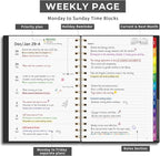 EMSHOI 2026 Planner Weekly and Monthly, Week on One Page with Notes, A5 (5.7"x8.3"), Jan-Dec 2026 Calendar Agenda with Monthly Tabs, Note Pages, 100GSM Thick Paper, Flexible Cover, Black