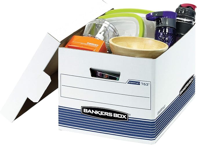 Bankers Box 20-Pack Medium Duty File Storage Boxes with Lids, FastFold Assembly, Letter/Legal, STOR, (0076315)