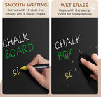 SELEAD 100% Real Wood Frame Chalkboard with Stand, String - 3 Pack Small 10x12 Inch Tabletop/Wall Hanging Magnetic Chalk Board Words Sign, Menu Display Board for Business, Farmhouse