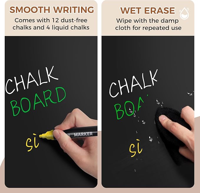 SELEAD 100% Real Wood Frame Chalkboard with Stand, String - 3 Pack Small 10x12 Inch Tabletop/Wall Hanging Magnetic Chalk Board Words Sign, Menu Display Board for Business, Farmhouse