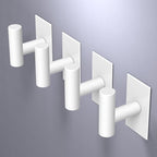 VAEHOLD Wall Towel Hooks, Heavy Duty Sticky Holder Waterproof Towel Hooks for Hanging Coat, Clothes, Closet Hook Wall Mount for Kitchen (White, 2 Pack)