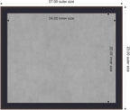 Amanti Art Black Framed Magnetic Board 23x27 Medium Vision Board for use with Magnets, 100% Metal Sheet to Display Items as Office Decor or for Home Organization in mudroom, Kitchen or Kids Room