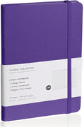 EMOMAS Lined Journal Notebook – Hardcover Notebook for Men & Women – Journals for Writing, Work, School, Home & Daily Notes, 160 Pages – Medium A5, 5.7"x8", 100 gsm Thick Paper (Purple)