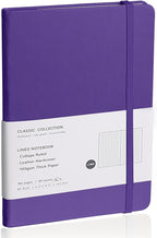 EMOMAS Lined Journal Notebook – Hardcover Notebook for Men & Women – Journals for Writing, Work, School, Home & Daily Notes, 160 Pages – Medium A5, 5.7"x8", 100 gsm Thick Paper (Purple)