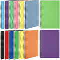 Leelosp 12 Pack Small Spiral Notebook 5 x 7 Inch Lined College Ruled Spiral Journal Wire Bound Notebook Kraft Cover, 120 Pages for Work Students Office Business(Colorful)