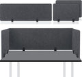 Yaomiao 3 Pcs Acoustic Desk Divider Soundproof Desk Privacy Panel Freestanding Desk Partitions Sound Absorbing for Students Office Reduce Noise Visual Distractions (Dark Gray,60 x 16", 24 x 16")