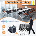 Conference Table,55.1''Folding Conference Room Table for 4-12 People,Mobile Flip Top MeetingTraining Table with Different Coulor and Styles for Offices, Classrooms,Meeting Room (6, C)