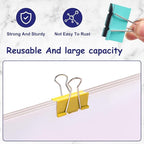 Ufmarine Large Binder Clips 1.6 Inch (36 pcs), Colored Big Paper Clips for Office