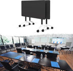Goakwwuz Conference Room Table, Folding Conference Tables,Thicken Grey Tabletop,Flip Top Wooden Seminar Meeting Room Table for Conference Room Offices (2, Black, 61.0“)