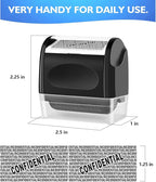Identity Theft Protection Roller Stamp, 1 Refill Ink - Confidential Roller Stamp for Identity Protection & Security Stamps- Blocking Out Privacy Information and Guard Your Address and ID