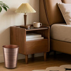 Monarch Abode Metal Bathroom Trash Can – Waste Basket for Bedroom, Office Desk, & Dorm, Handcrafted, Durable Decorative Antique Copper Small Trash Can Bathroom Garbage Bin Wastebasket