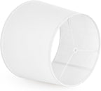 GO&SO Large White Texture Lamp Shades Set of 2,Drum Lampshades Replacemnt for Table Lamps Floor Lamps-14"Top × 16" Bottom × 11" High(Spider),Required Assembly-Modern Floor Lamp for Living Room
