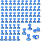 MHDMAG Magnetic Push Pins Powerful Push Pin Magnets for Fridge Whiteboards Calendars Maps in School & Office Pack of 60,Blue