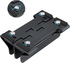 Psitek Aluminum Dual Vertical Laptop Stand Dock Holder, Supports 2 Devices, Adjustable Slot Width 15-36mm, Space-Saving Upright Storage for MacBook and Laptops