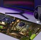 Lndoor Green Plant Expansion Desk Mat, Flower Plant Large Gaming Mouse Mat XXL Laptop Mouse Keyboard Mat 35.4 x 15.7-Inch Office Desk Decoration